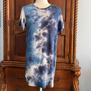 Forever 21 blue tie dye knit dress- size S